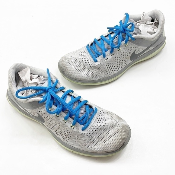 Nike Flex 2016 Run gray/green athletic running shoes - Picture 1 of 11